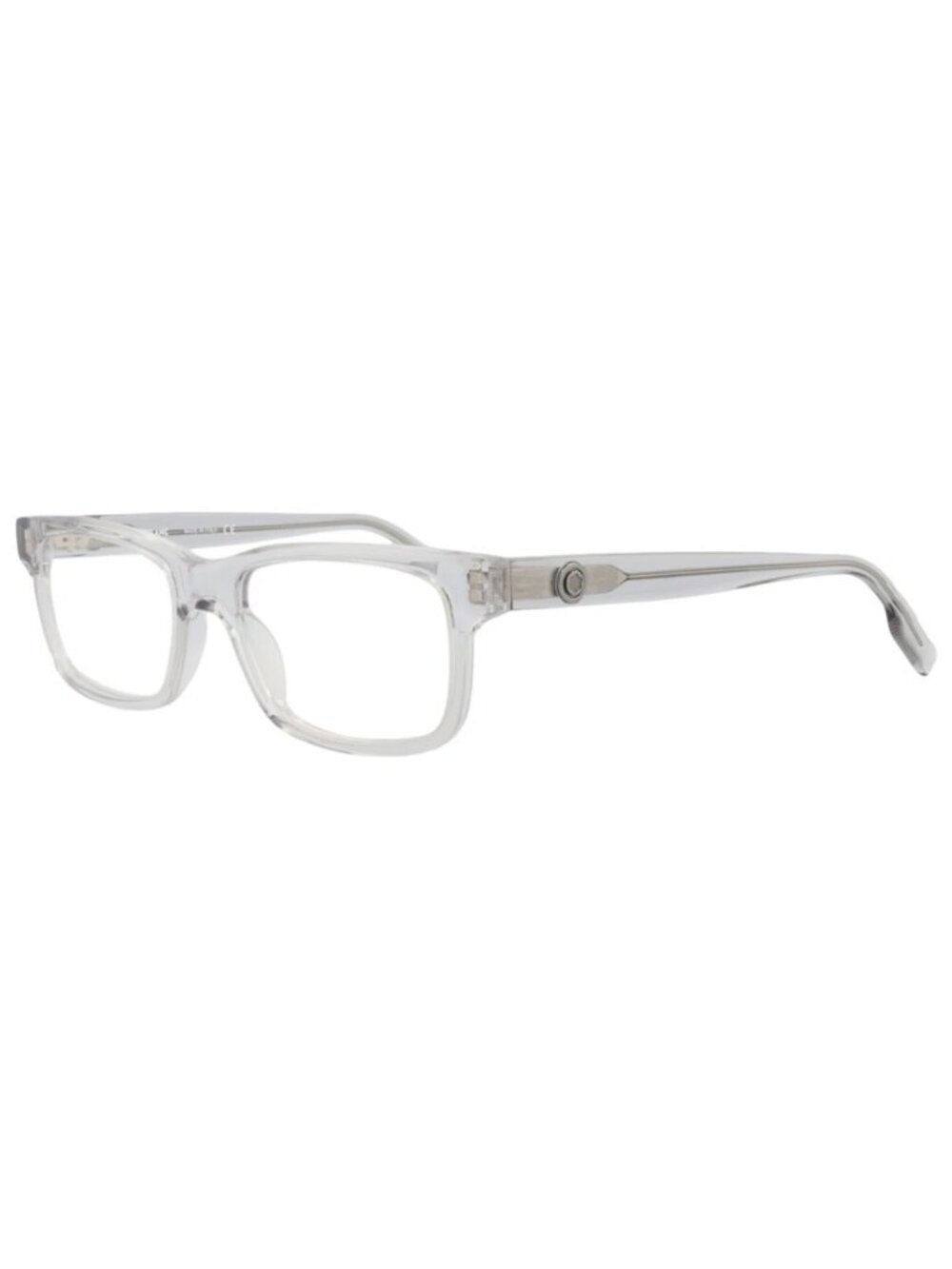 New Montblanc Women's Eyeglasses Square Rectangle Acetate Frame Mens Grey Grey